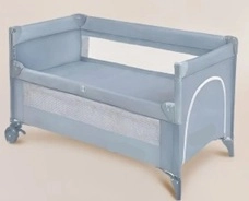 Cestovní dětská postýlka Doro, šedá, přistavitelná