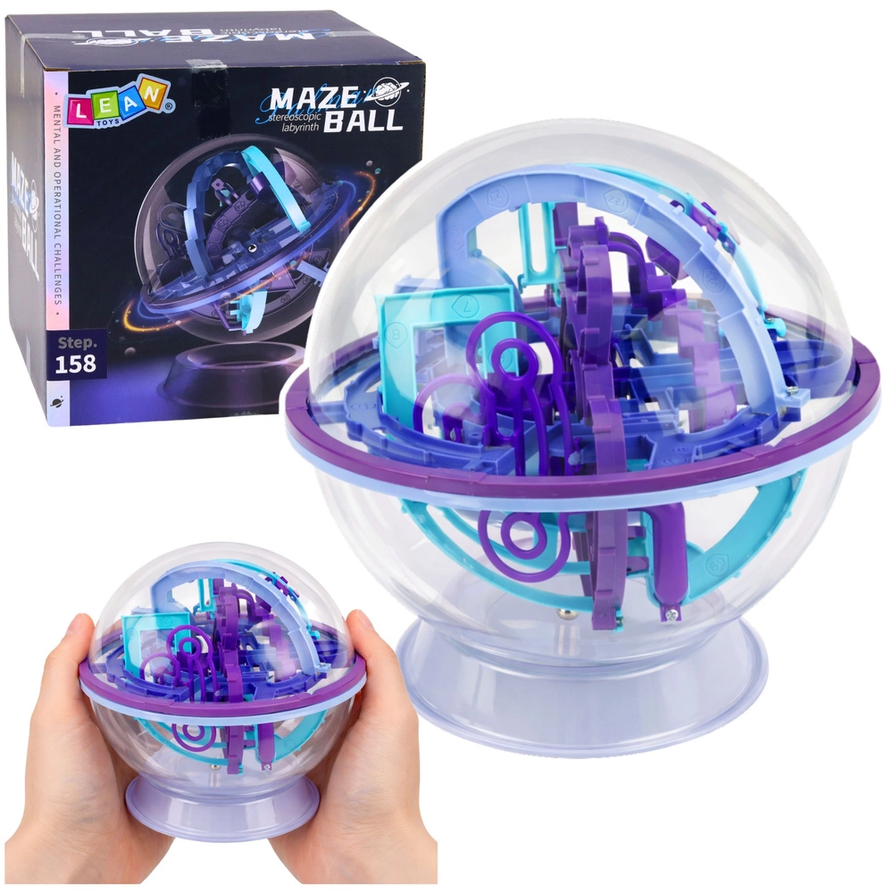 Kouzelná kulička labyrint 3D – průhledná logická hra, 158 úrovní