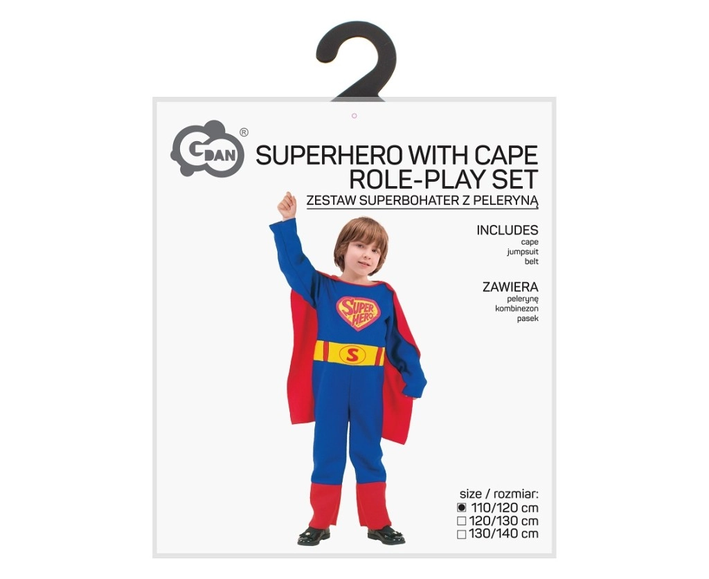 Dětský kostým superhrdiny 110–120 cm