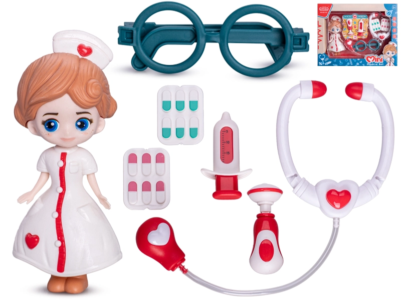 Panenka doktorka 16 cm s doplňky