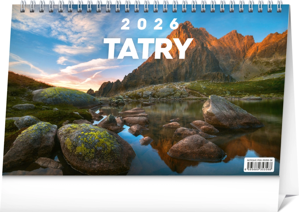 NOTIQUE Stolový kalendár Tatry 2026 (riadkový)