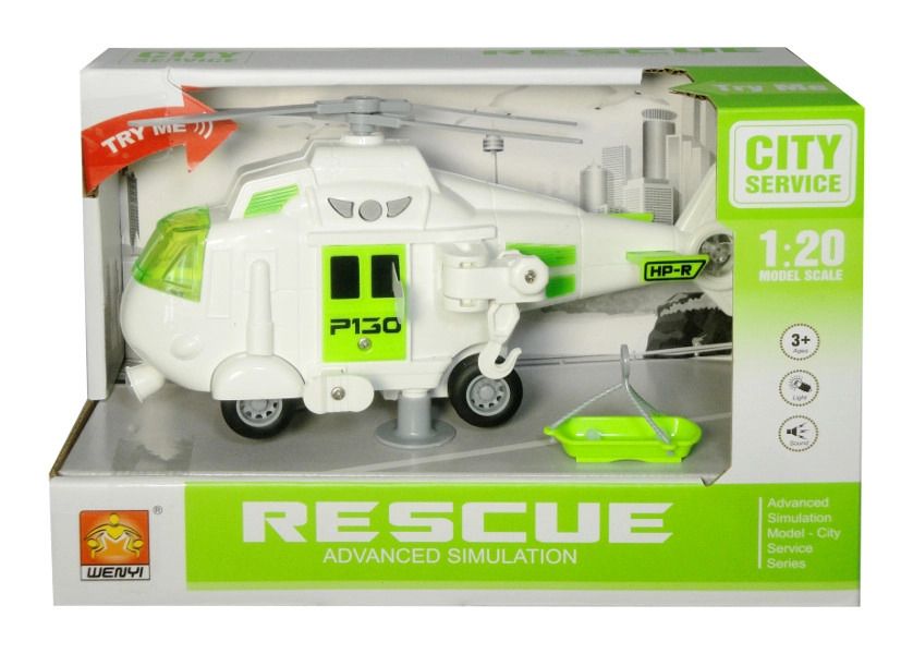 Záchranářská helikoptéra se světlem a zvukem