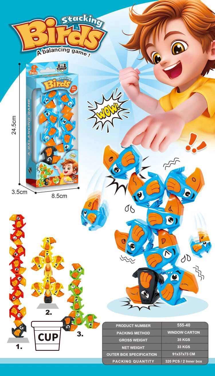 Hra Ptačí věž – stolní dovednostní hra pro děti