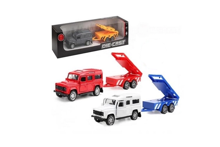 Auto Jeep se služebním přívěsem