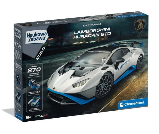 Stavebnice mechanické laboratoře LAMBORGHINI Huracán STO – polská verze od Clementoni