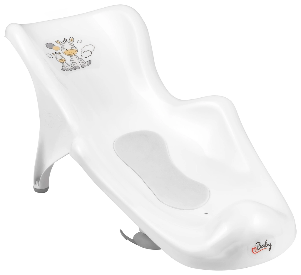 Maltex dětské lehátko do vany s protiskluzovou podložkou Zebra, bílé