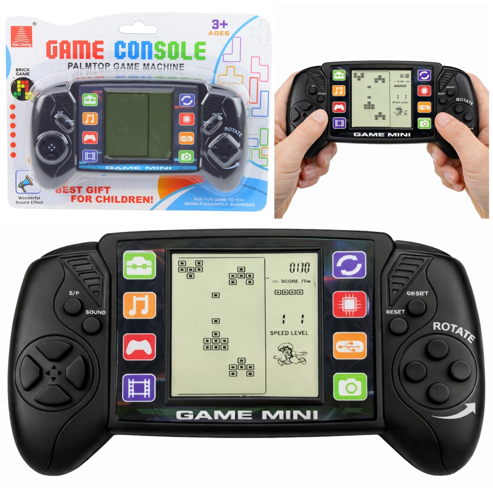 Přenosná LCD konzole s hrou TETRIS – černá