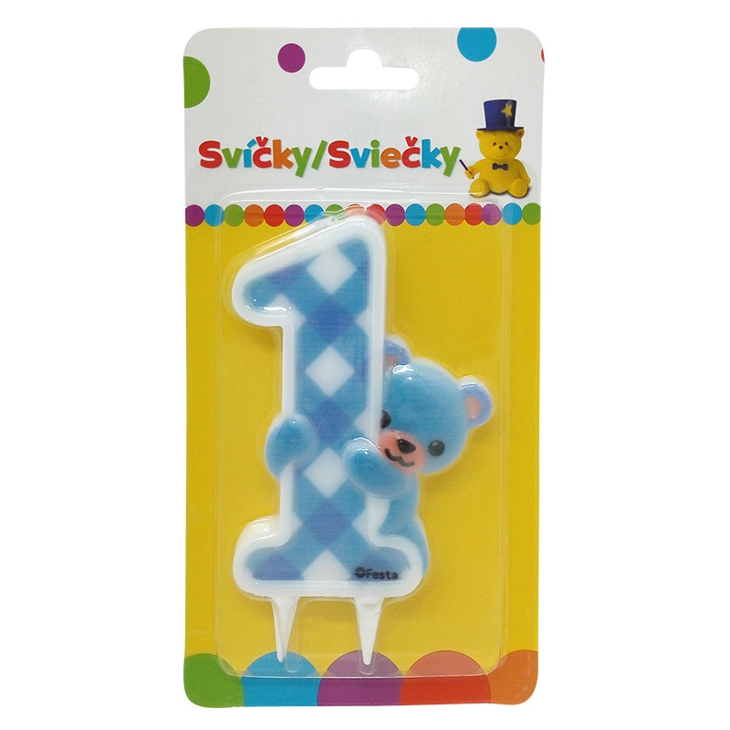 Svíčka Medvídek Jumbo pro Kluky