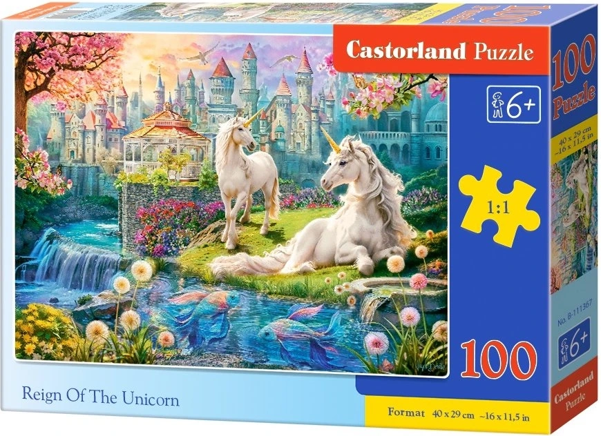 Castorland puzzle království jednorožce 100 dílků