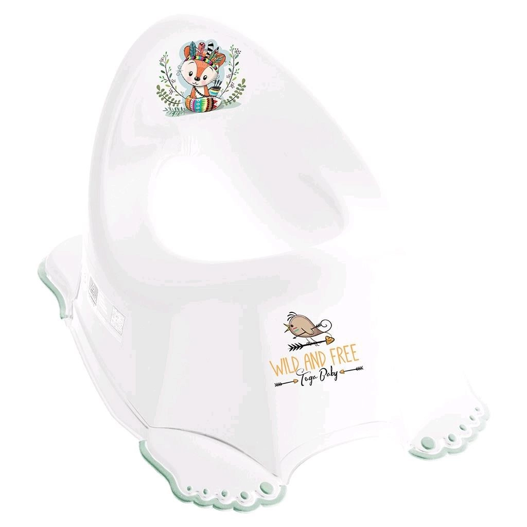 Hrající dětský nočník protiskluzový Wild & Free liška bílý
