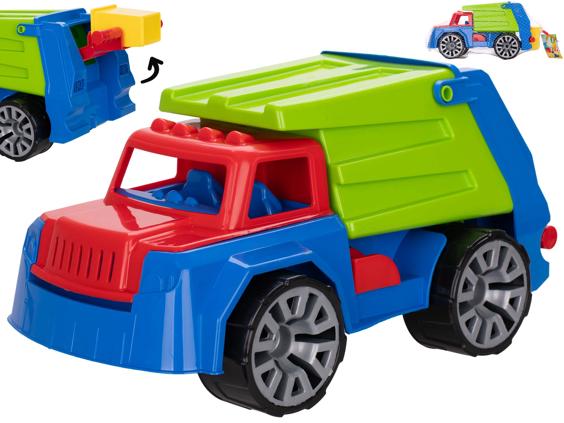 Plastové popelářské auto 32 cm v síťce