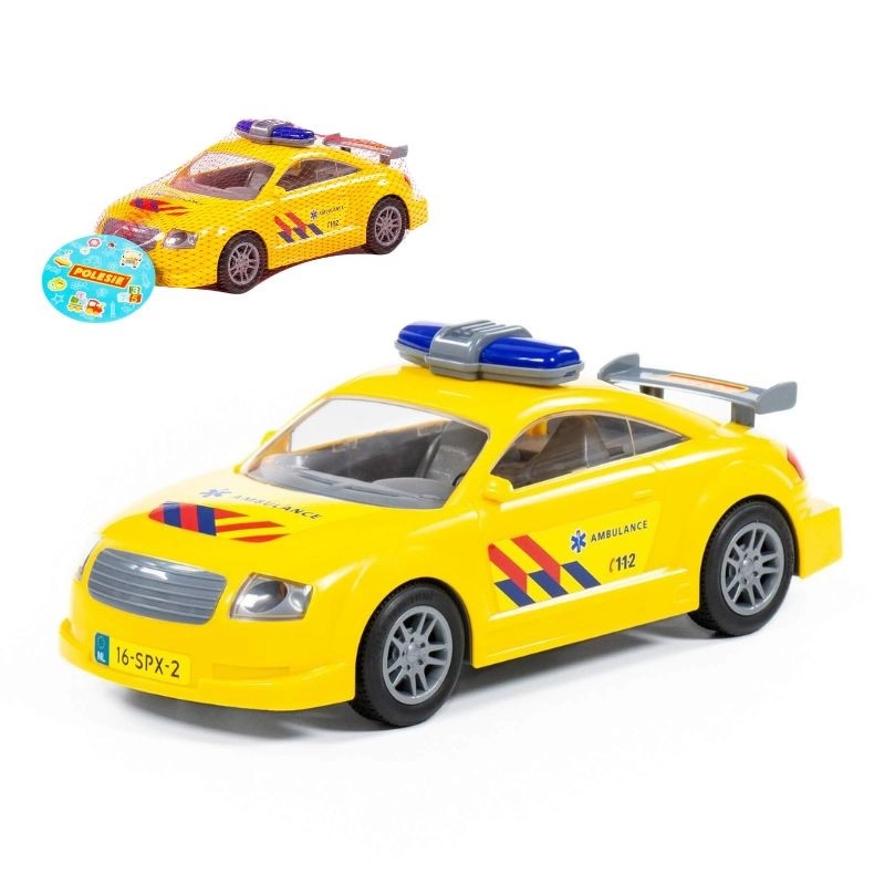 Plastové hasičské auto ambulance na setrvačník