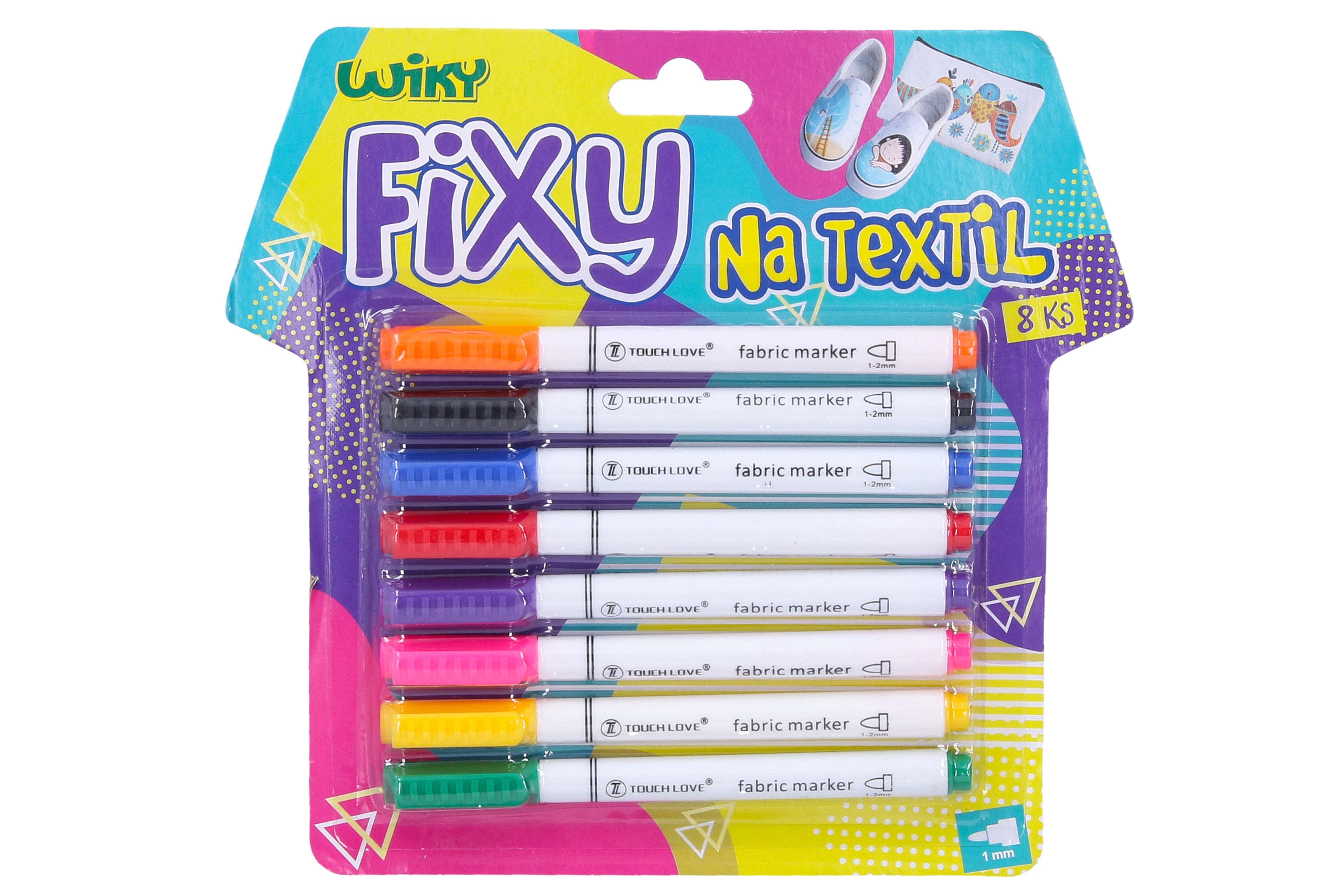 Levně Fixy W011352 na textil 8ks