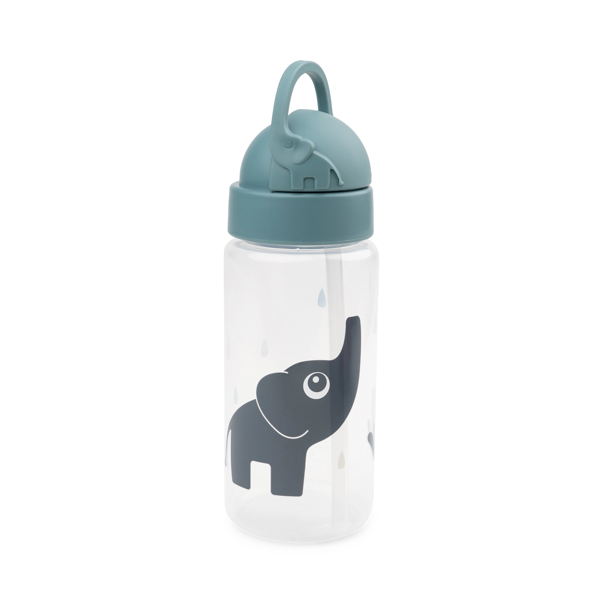 Done by Deer láhev s brčkem Elphee modrá 350 ml