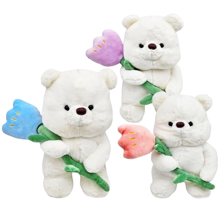 Medvídek s květinkou Love 30 cm