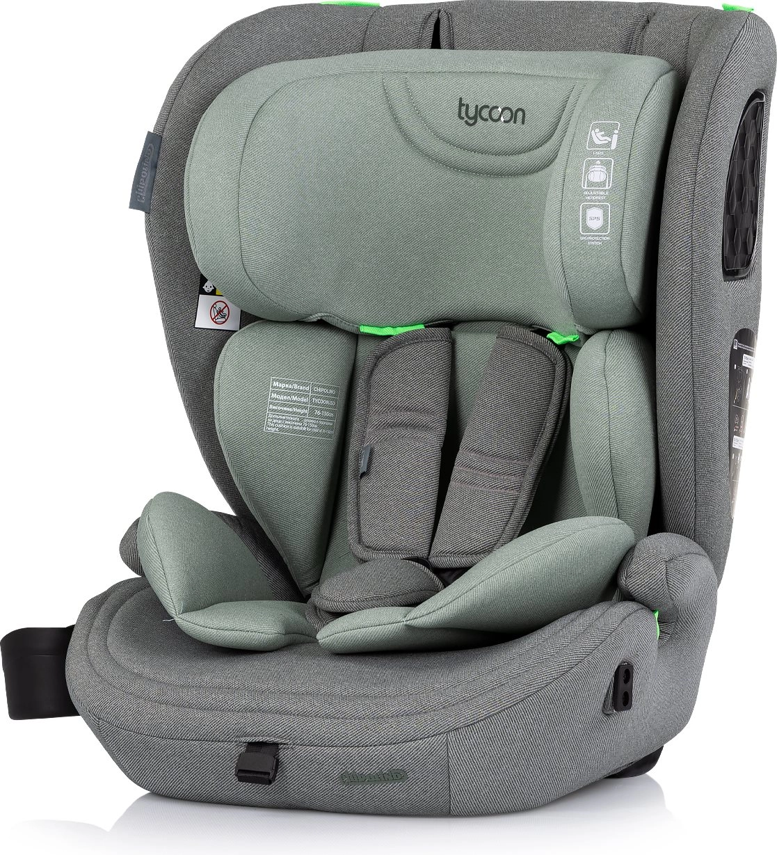 Chipolino autosedačka Tycoon i-Size 76–150 cm basil