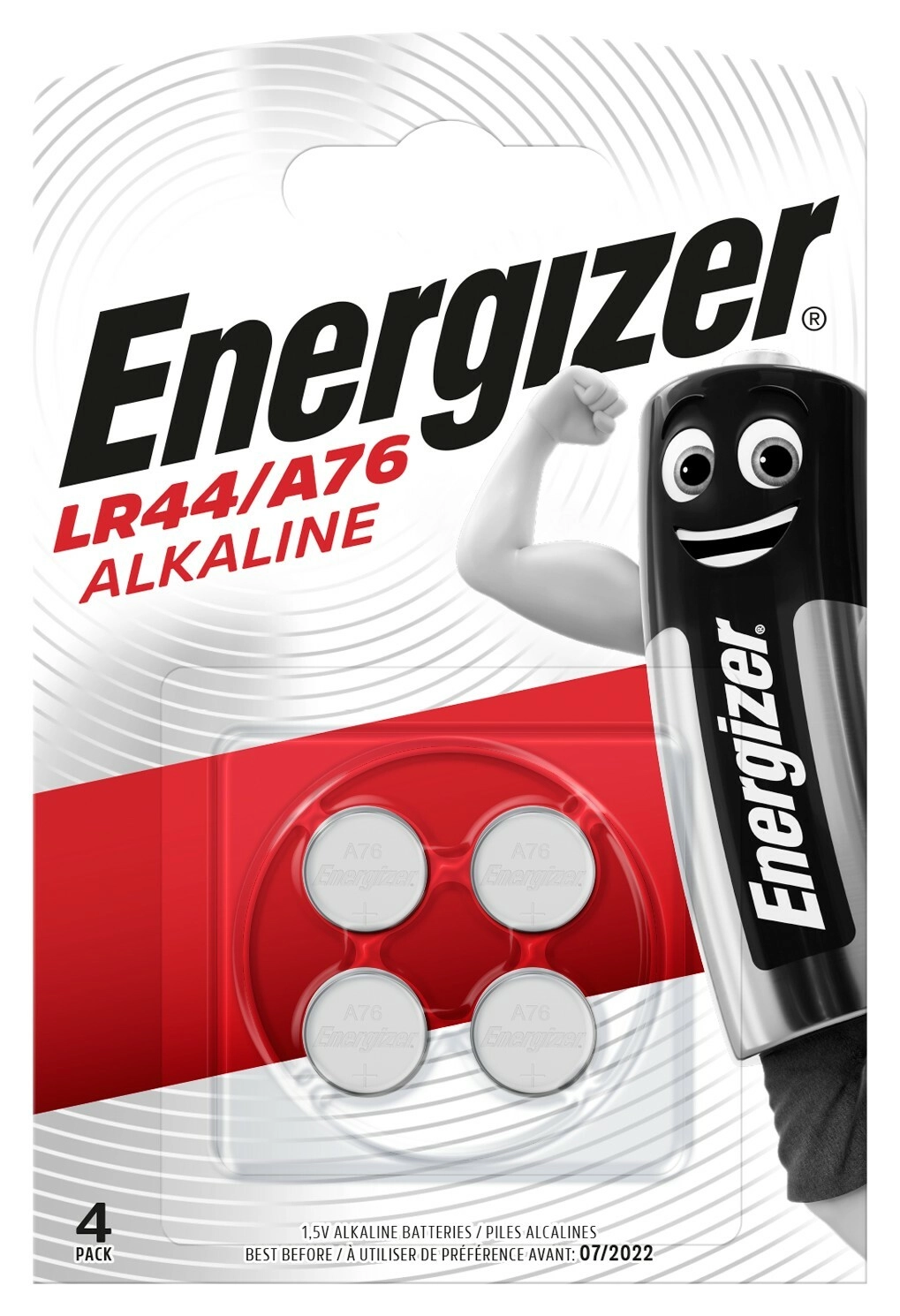 Energizer A76 LR44 150mAh 4ks E300141401
