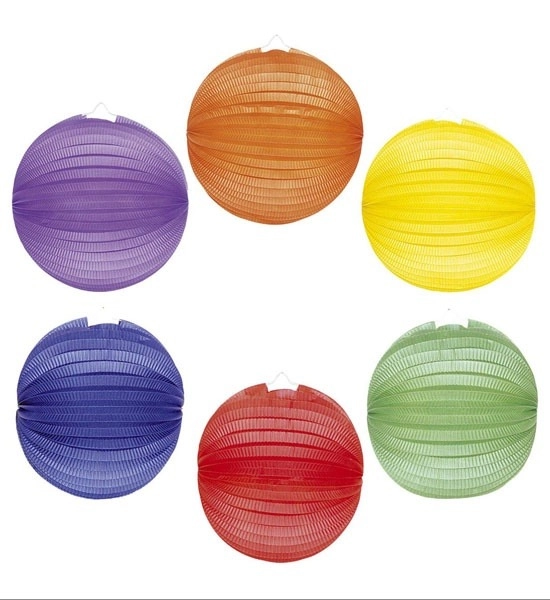 Widmann Papírový lampión kulatý barevný