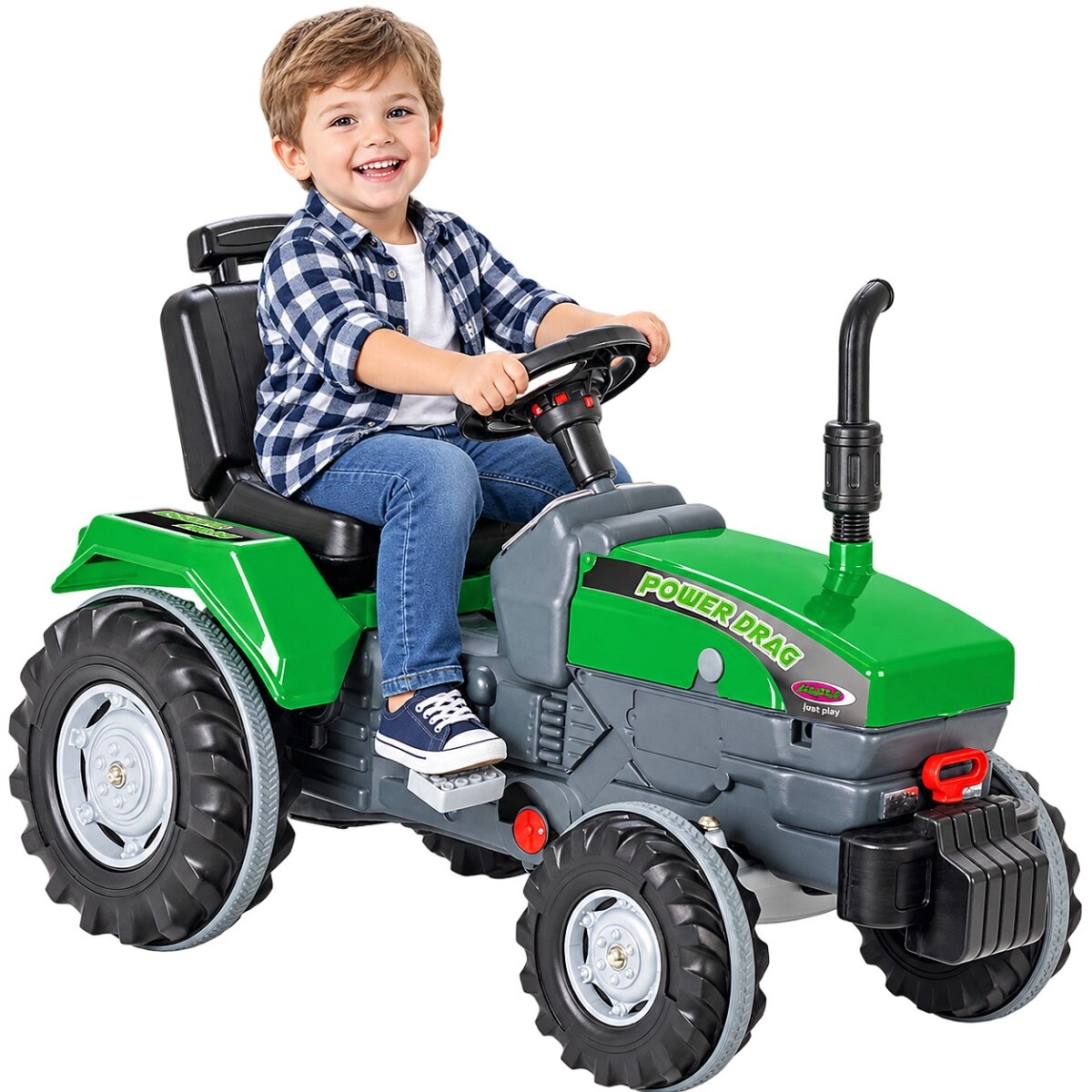 Jamara šlapací traktor Power Drag zelený