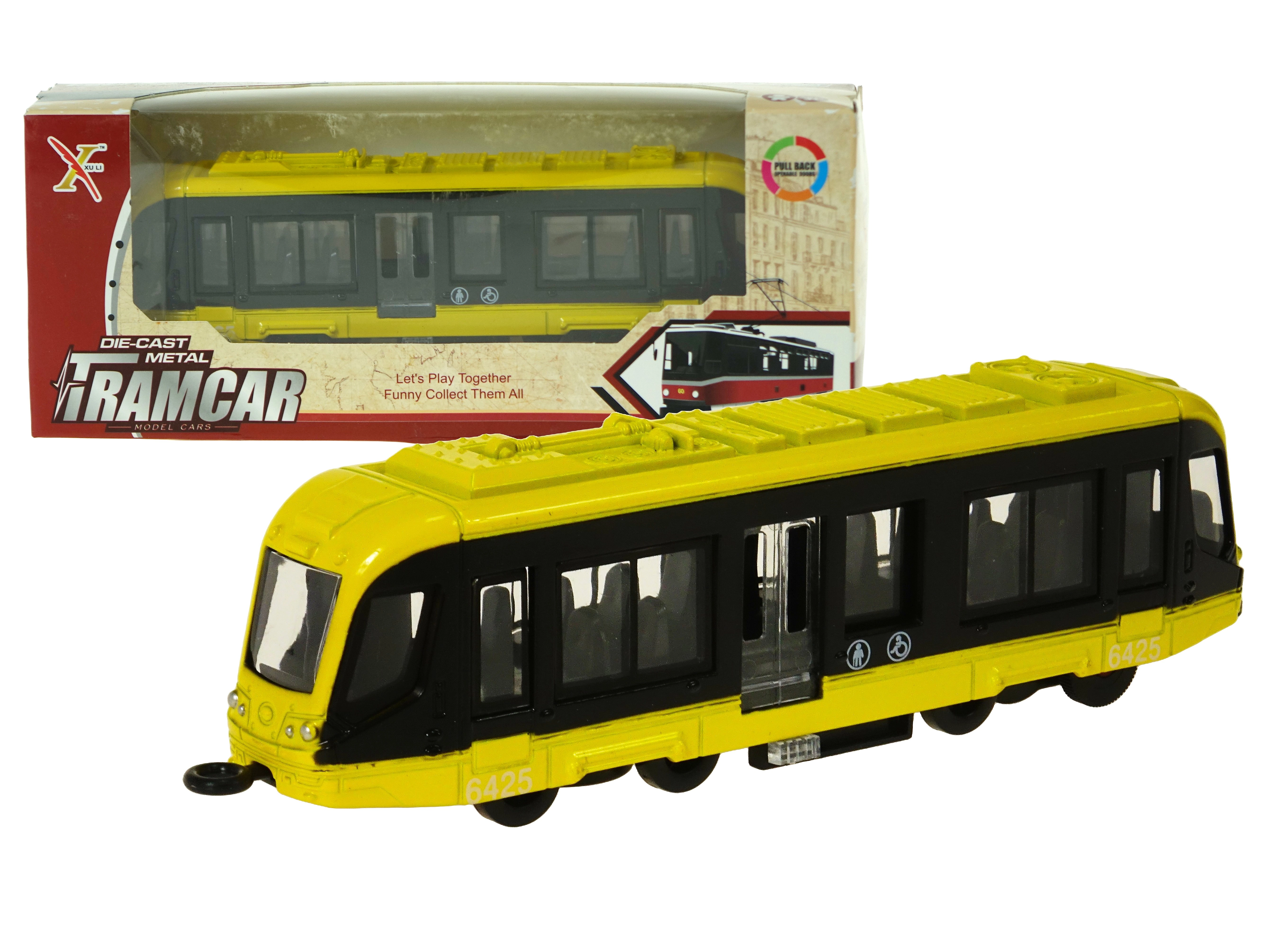 Kovová tramvaj s mechanickým pohonem