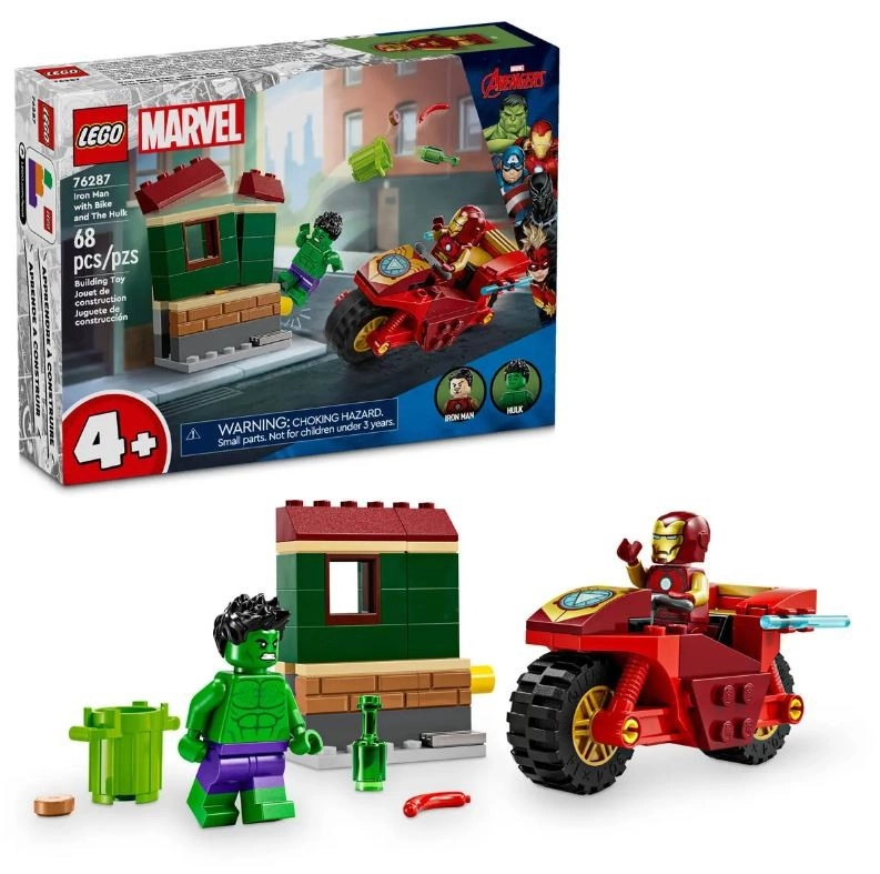 LEGO® Marvel 76287 Iron Man s motorkou a Hulk