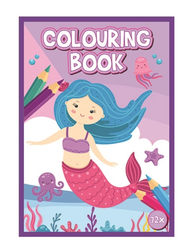 Kniha omalovánek A4 – mořské víly, 72 stran