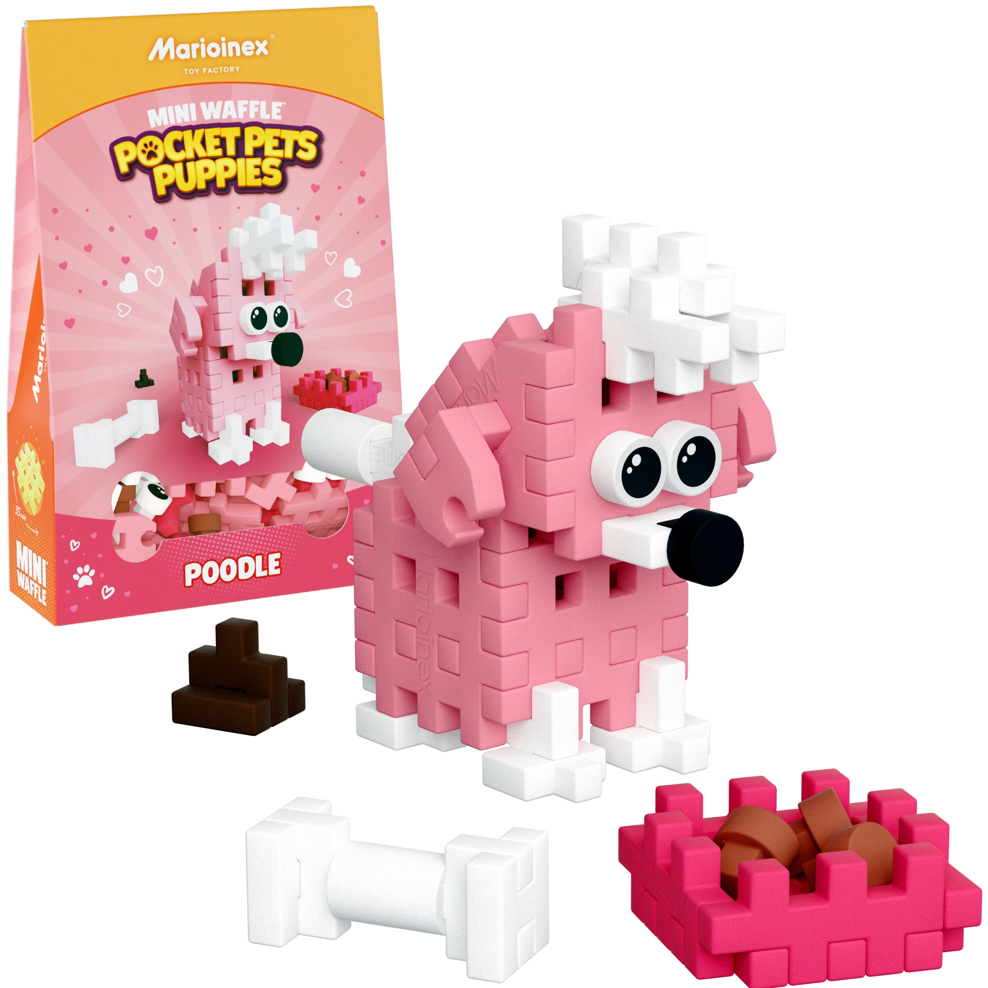 Stavebnice Mini Waffle Pocket Pets – pudl