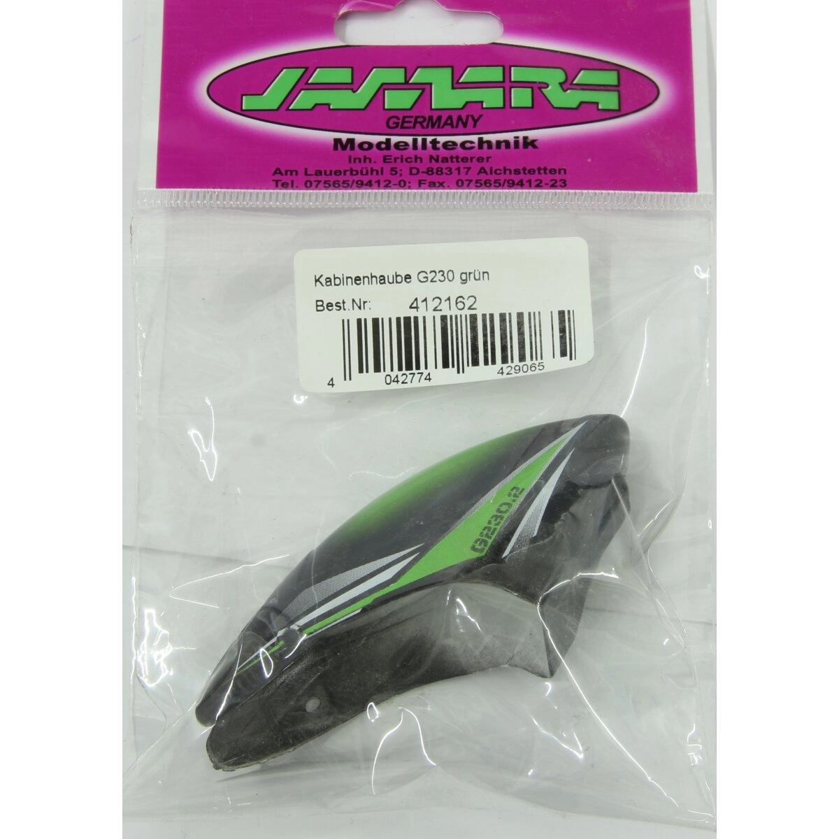 Zelená karoserie (canopy) pro G230