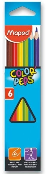 Levně Pastelky trojboké MAPED Color'Peps 6 ks