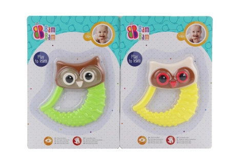 EURO-TRADE BamBam Chrastítko/kousátko sova 9 cm