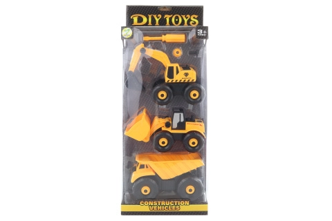 Sada šroubovacích stavebních aut pro děti