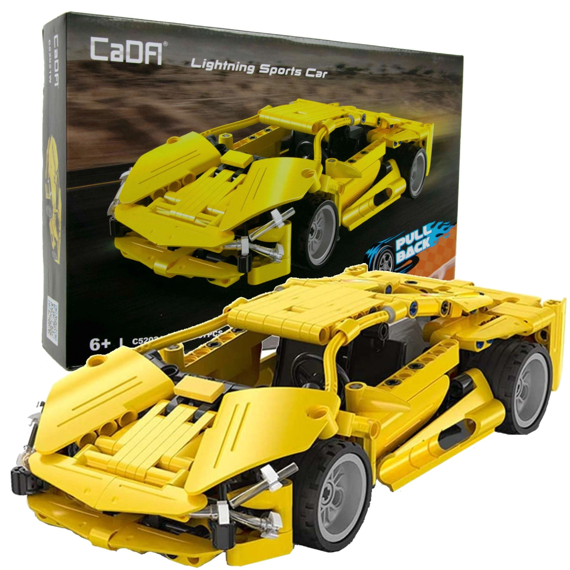 Levně CaDA Lightning Sports Car sportovní závodní auto se zpětným natahováním