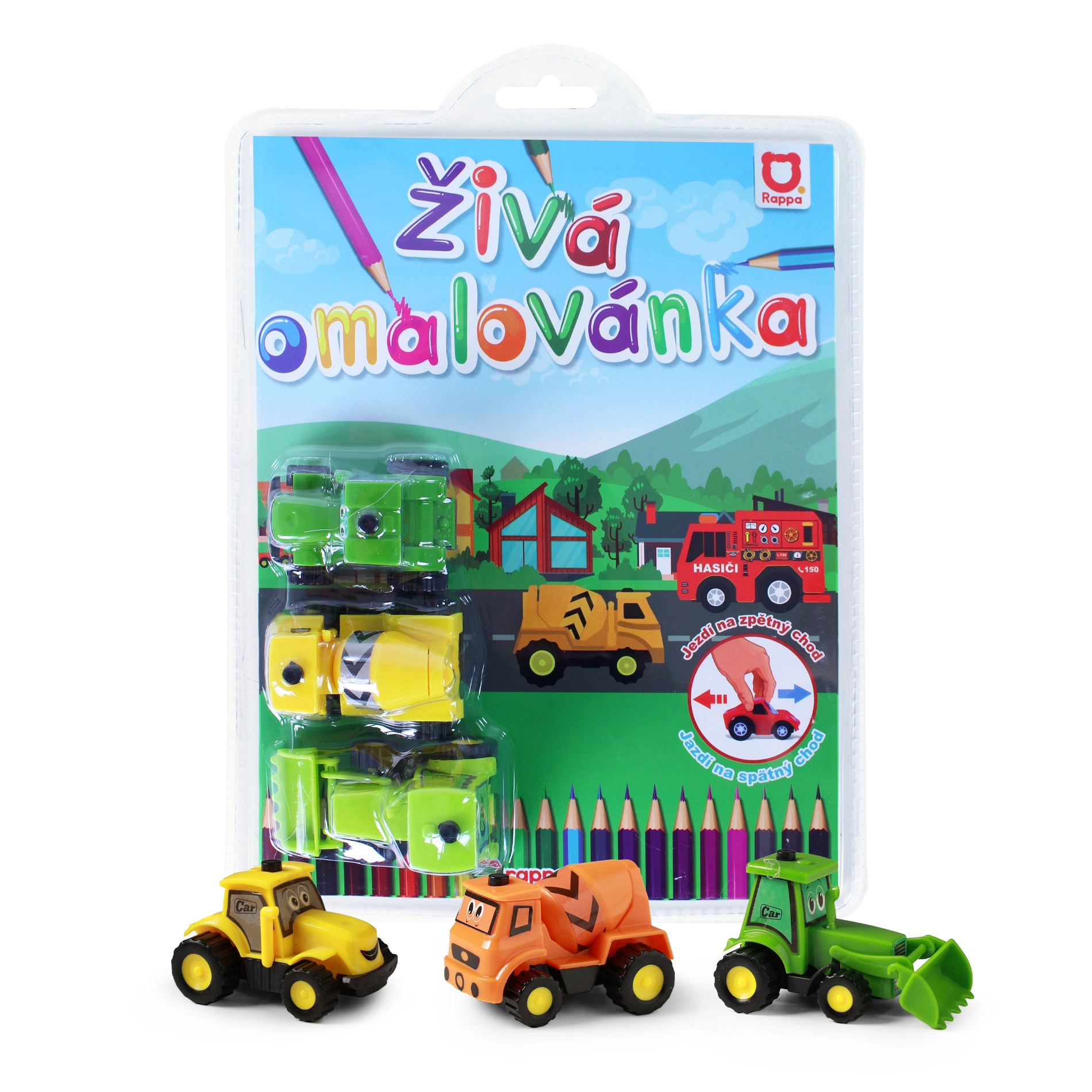 Rappa Živá omalovánka auta 3 ks
