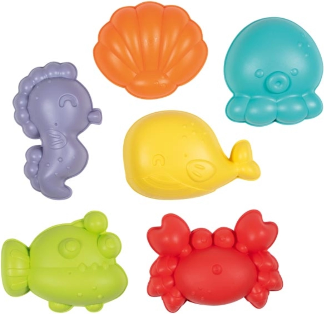 Sada pískových formiček z bioplastu 6 ks GOKI