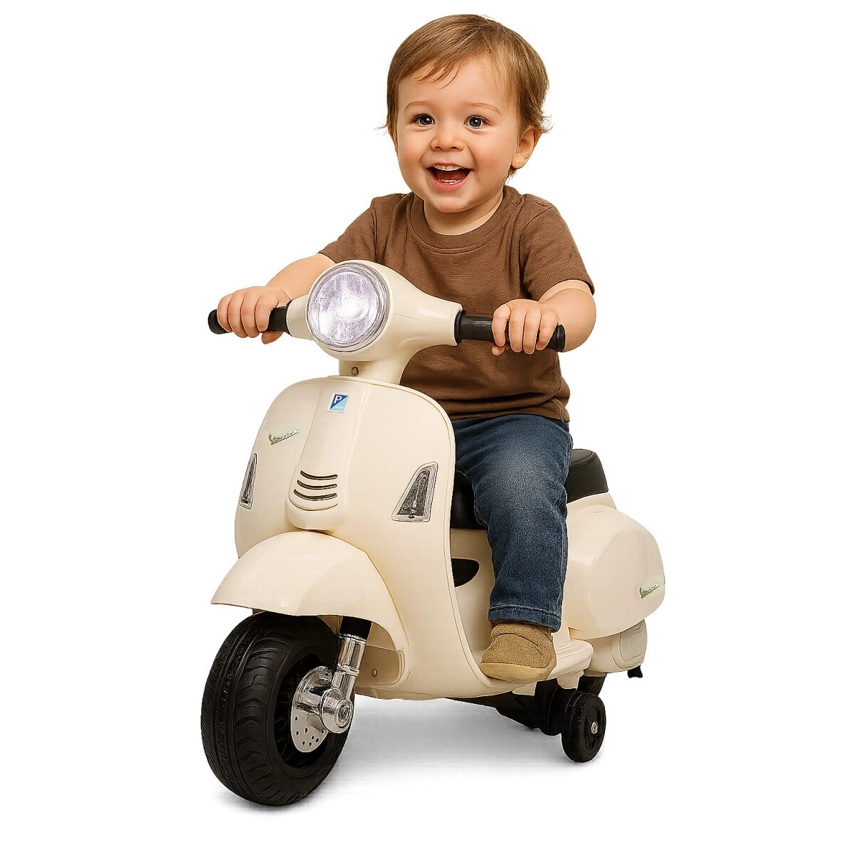 Dětský elektrický skútr Vespa Mini bílý