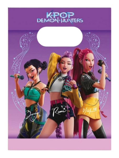 Dárkové papírové tašky K‑Pop Demon Hunters (4 ks)