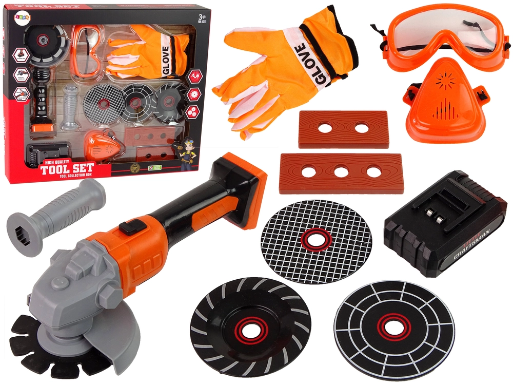 LEANToys Kutilská sada brusky a příslušenství