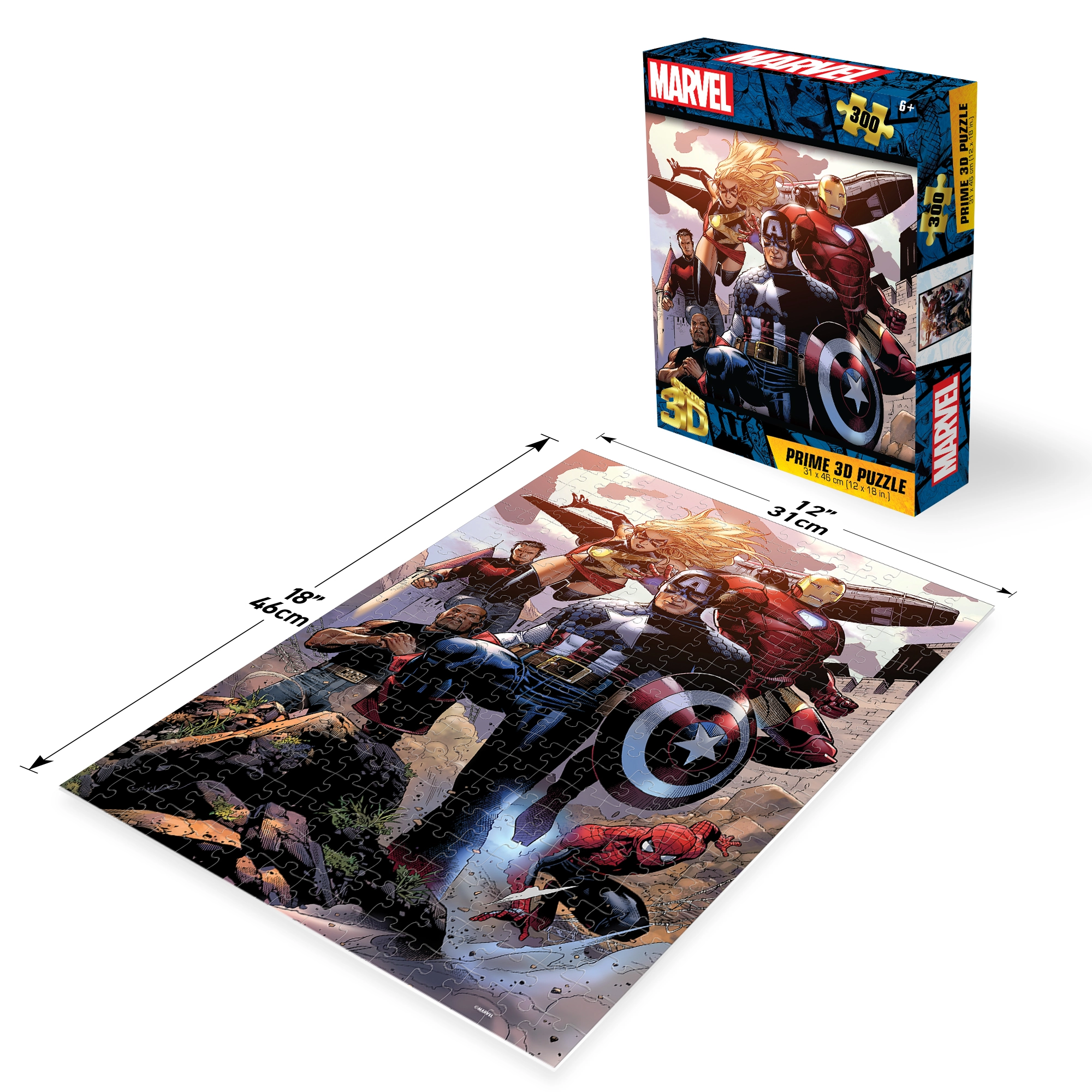 Levně PRIME 3D puzzle Marvel Avengers 300 ks