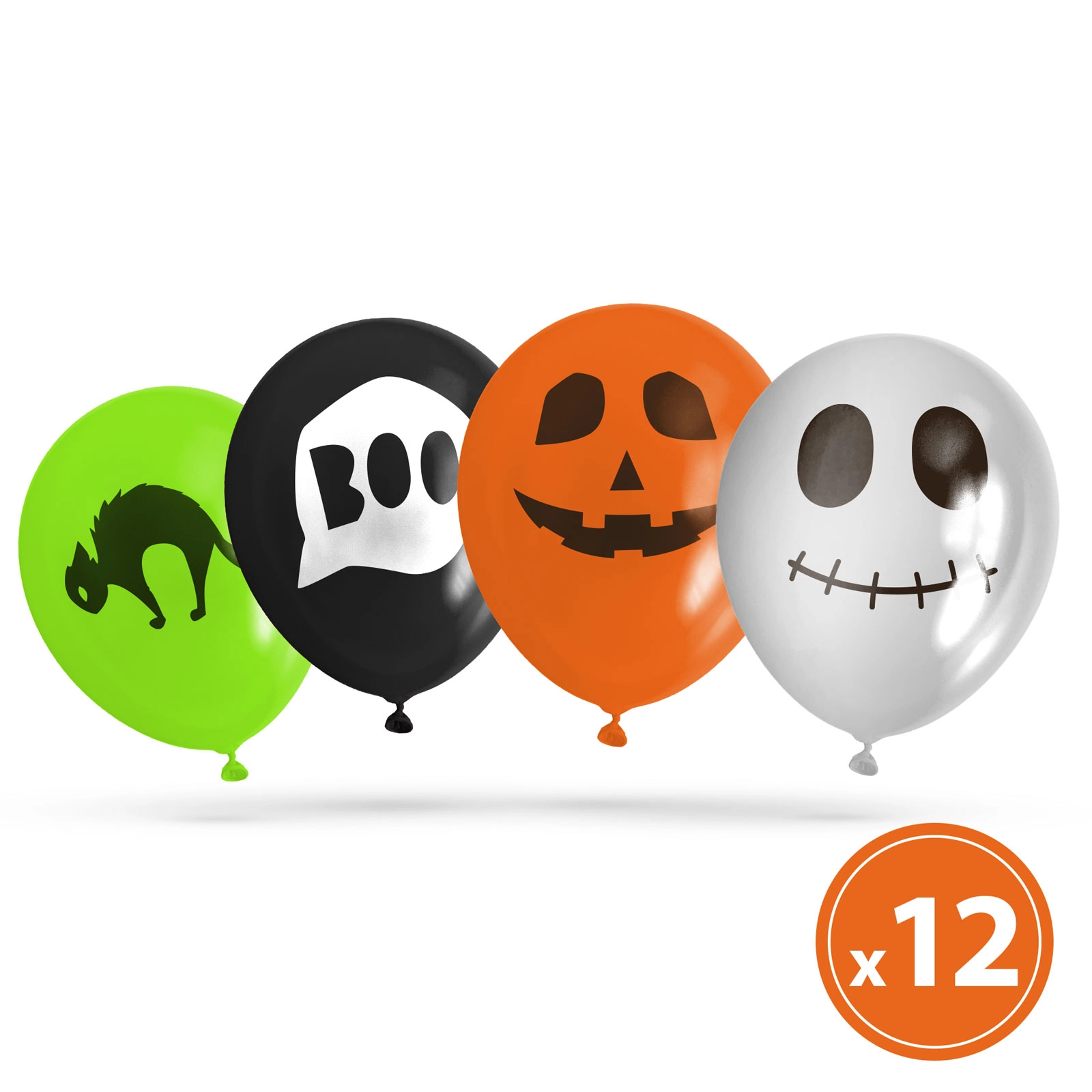 Sada halloweenských balónků se 4 motivy, 12 ks