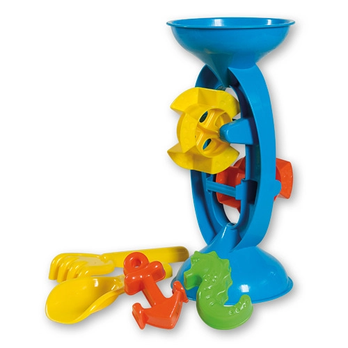 Levně Mlýnek na vodu do písku 28 cm se sadou příslušenství