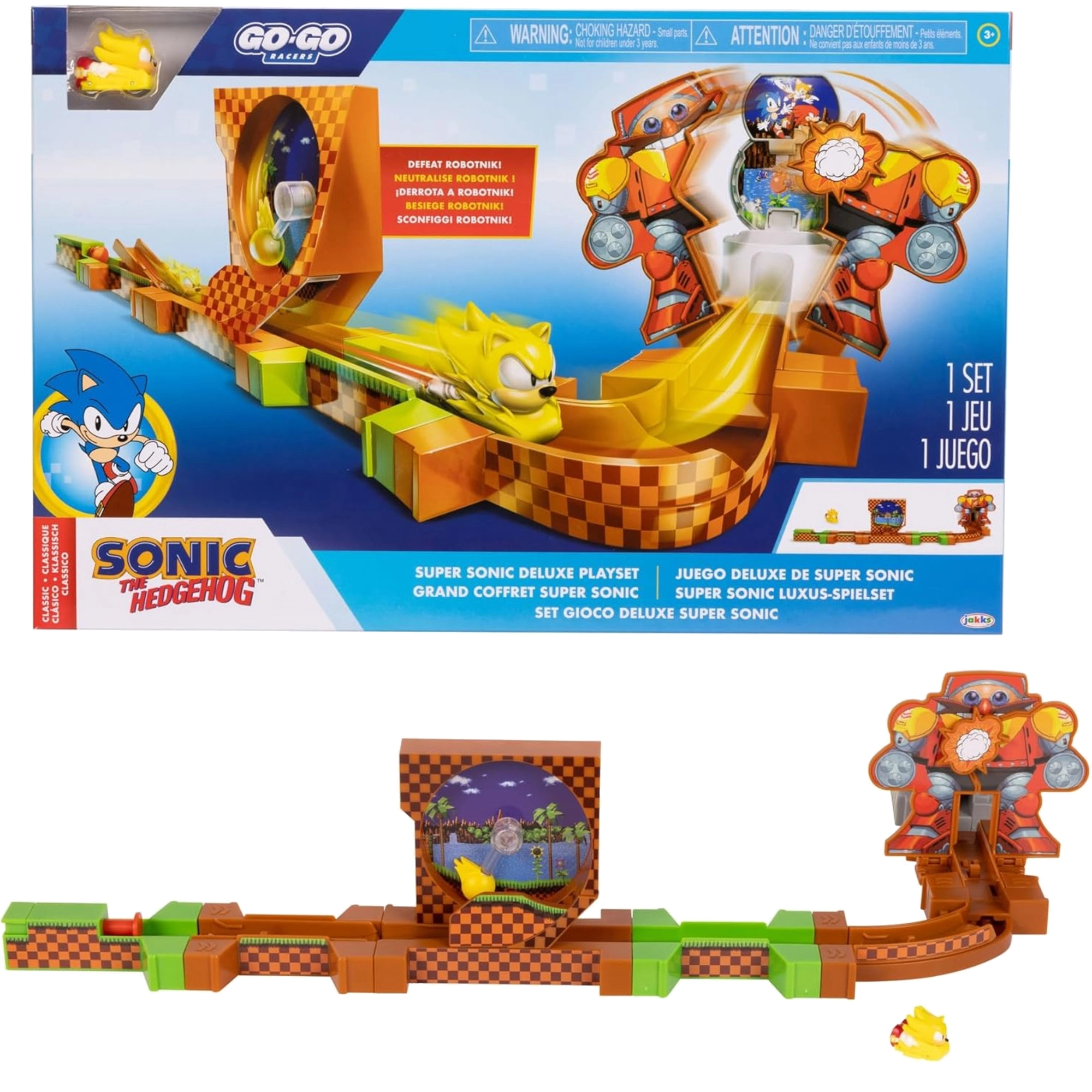 Sonic Go Go Racers Deluxe závodní set s mini vozidlem