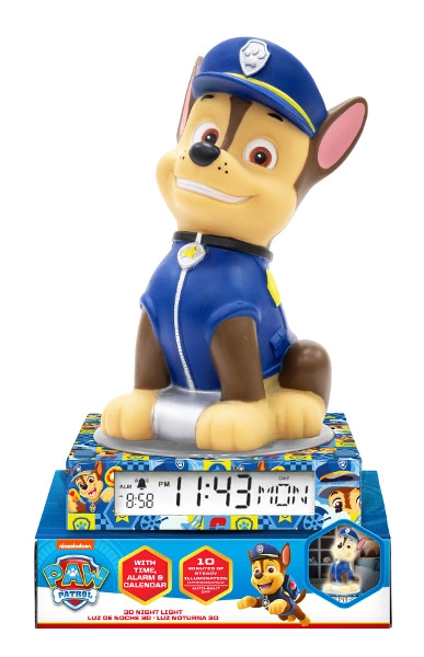 Noční lampička s budíkem a kalendářem PAW PATROL – 3D postavička