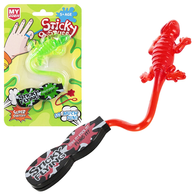 Lepicí ještěrka hračka 21 cm