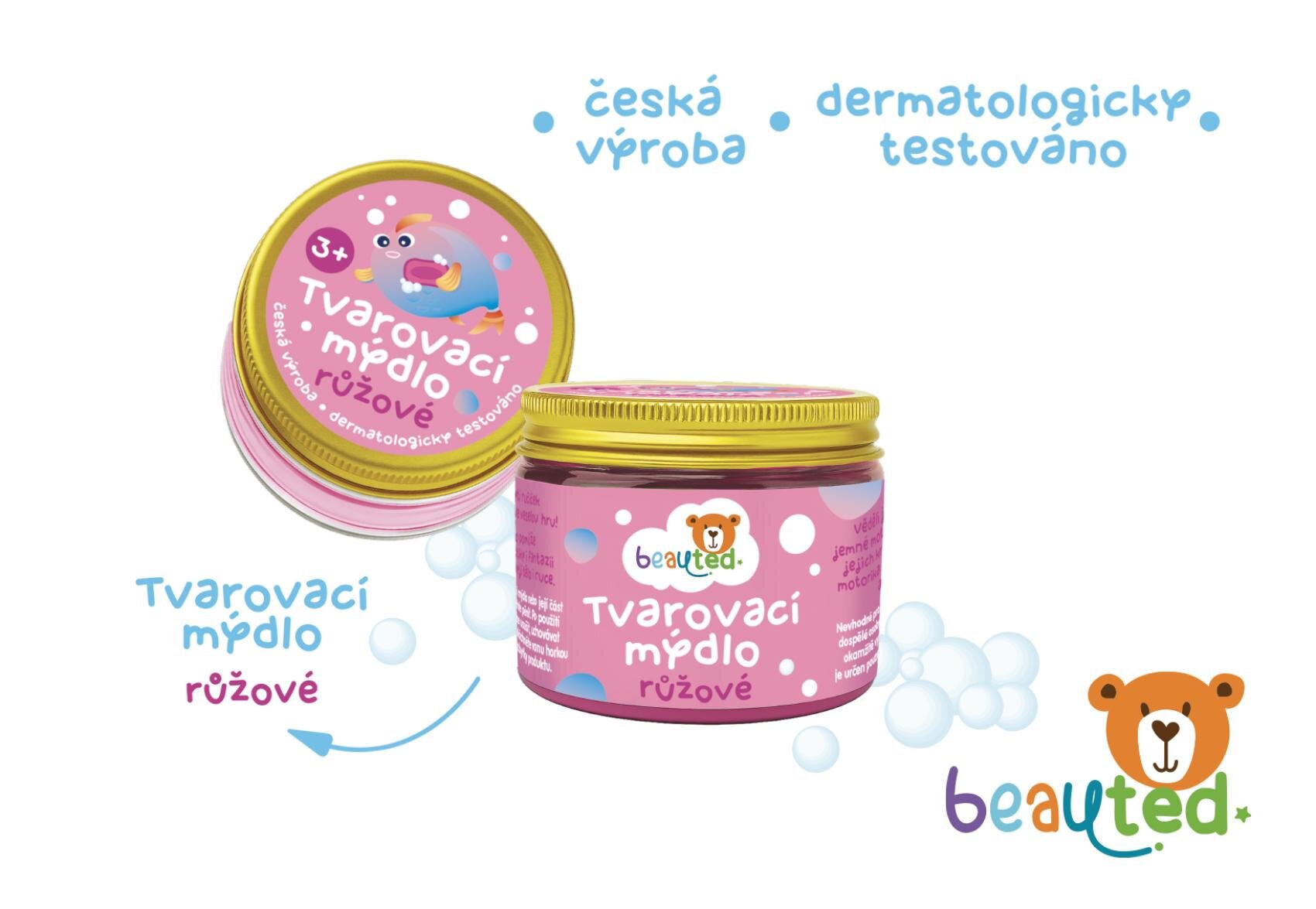Tvarovací mýdlo v uzavíratelné dóze – Růžová