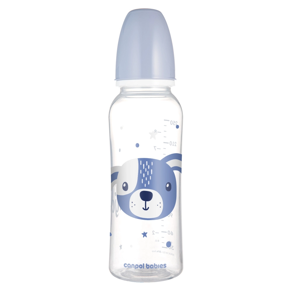 Kojenecká láhev úzkohrdlá CANPOL BABIES Cute Animals 250 ml – pejsek