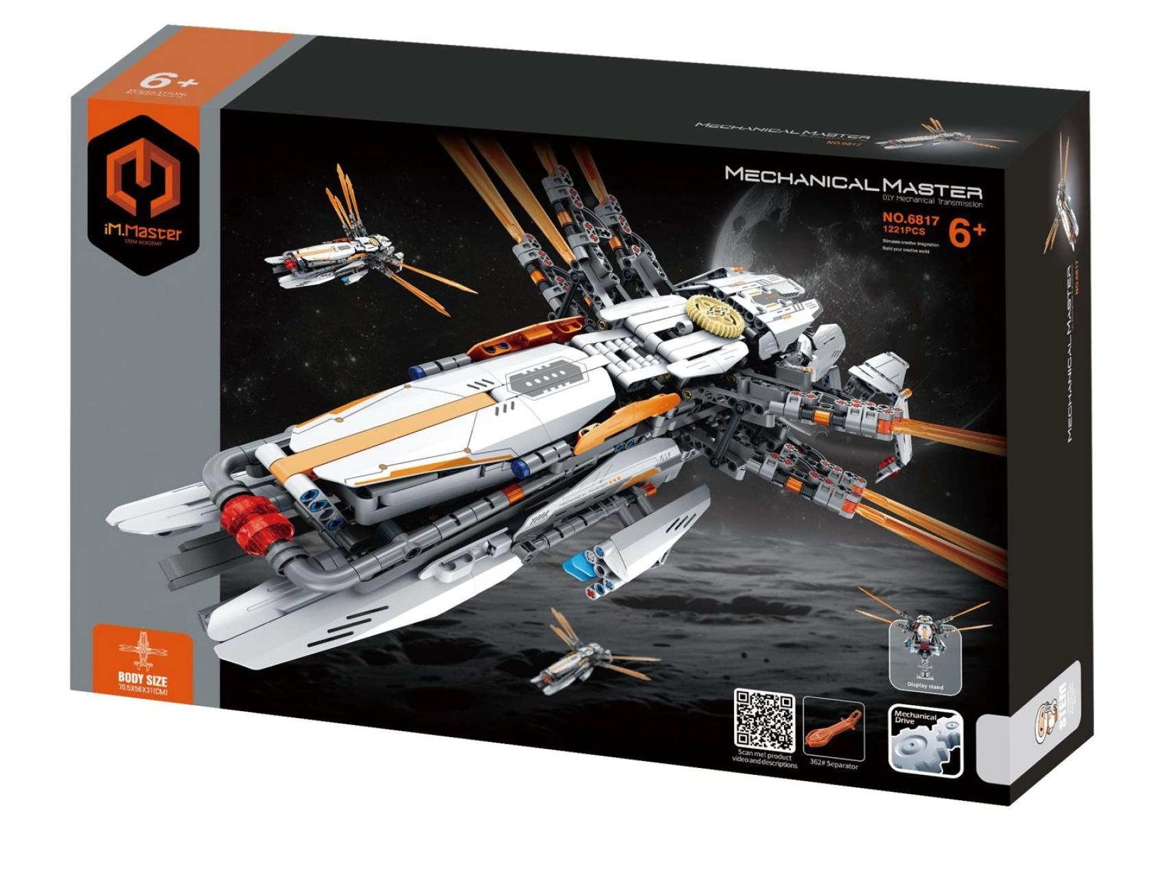 iM.Master vesmírná loď s mechanickým pohonem, 1229 dílků