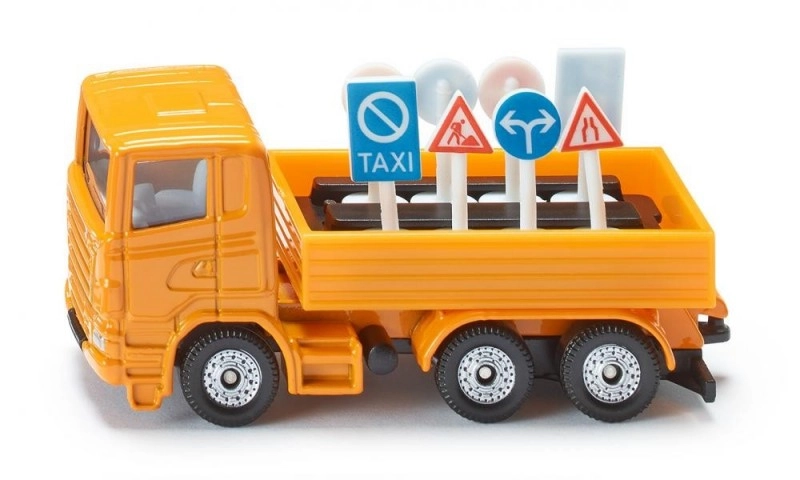 Levně Siku nákladní auto s dopravními značkami