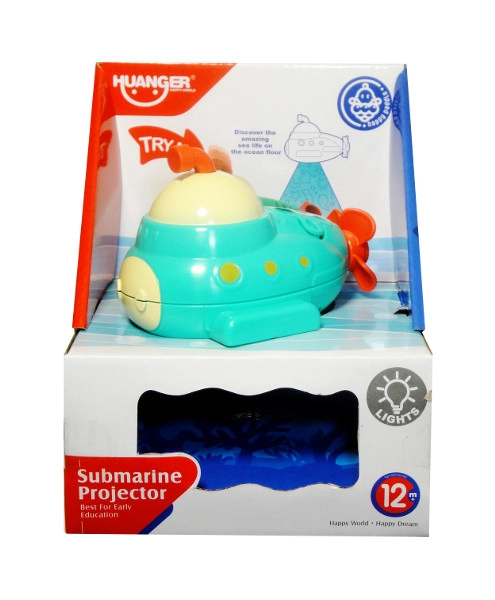 Ponorná loď do vany s projektorem světýlek