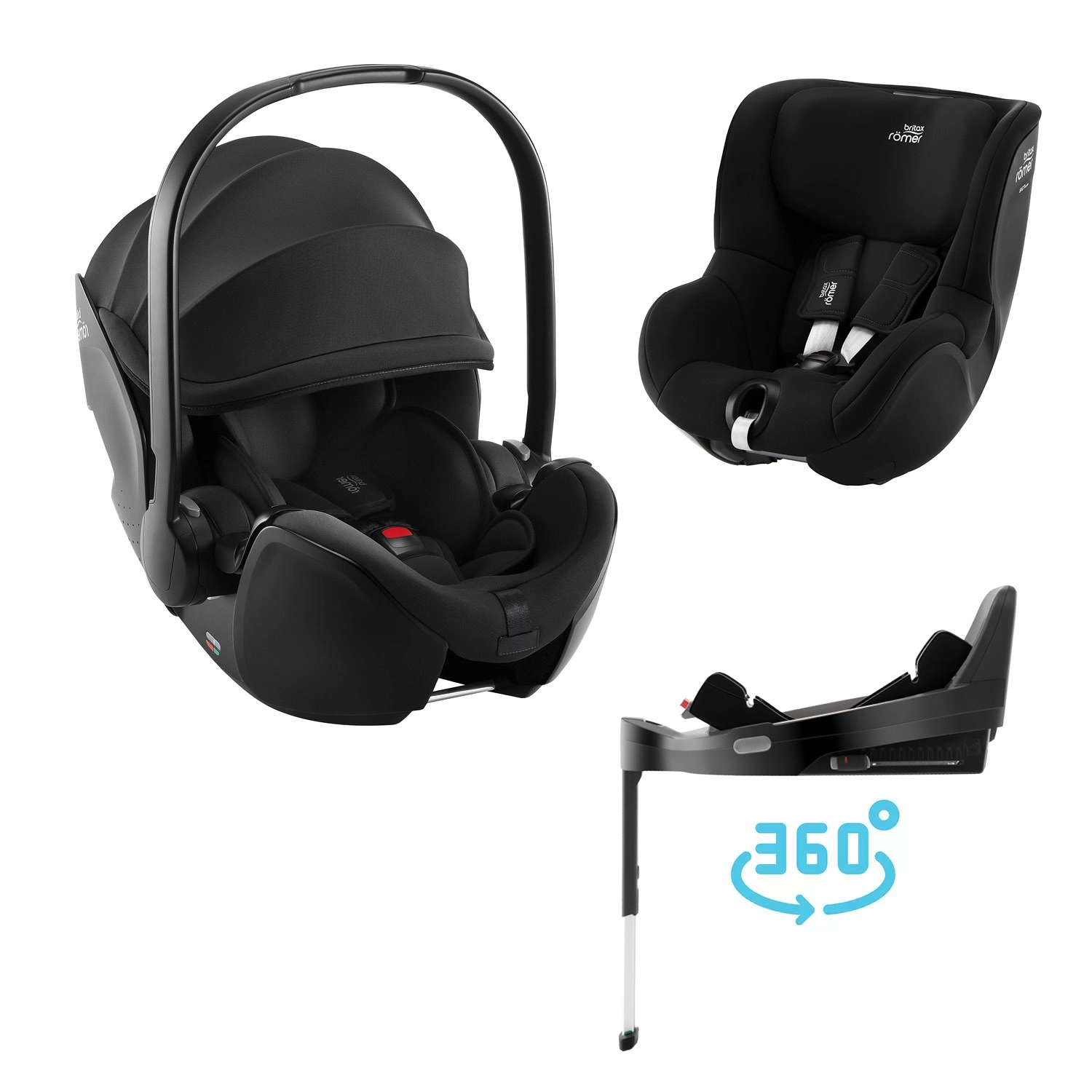 Autosedačkový set Britax Römer Baby-Safe Pro + Vario Base 5Z + Dualfix 5Z, Space Black