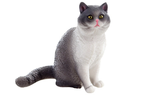 Plastová figurka kočky – realistická dekorace a hračka